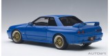 Nissan Skyline GT-R (R32) Tuned Version 1991 Blue 1:18 AUTOart 77415