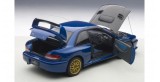 Subaru Impreza 22B with Carbon Fibre Bonnet Upgraded 1998 Blue 1:18 AUTOart 78603