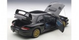 Subaru Impreza 22B with Carbon Fibre Bonnet Upgraded 1998 Black 1:18 AUTOart 78604