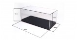 Black Leatherette Base & Clear Display Case for 1:18 Scale BBR VET1804B1