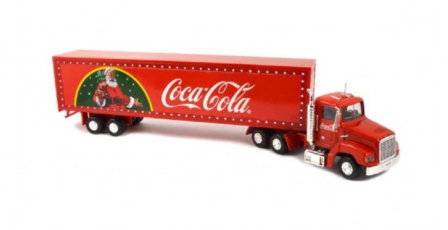 Coca-Cola Christmas Truck With Light Up Trailer 1:43