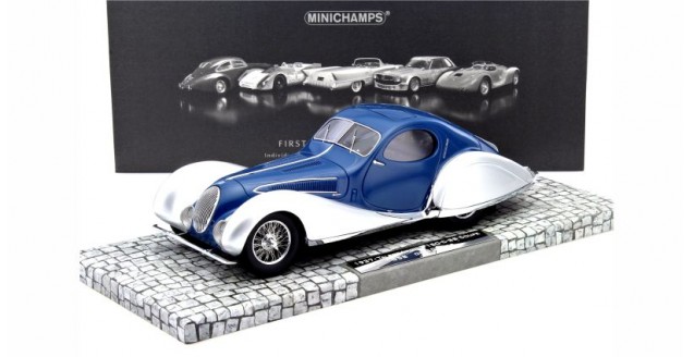 Minichamps 107117122 Talbot Lago T 150-C-SS Coupe 1937 Blue / Silver 1:18