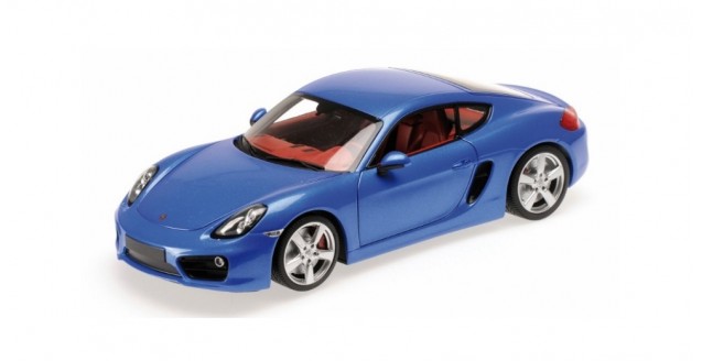 Minichamps 110062221 Porsche Cayman 981C Year 2013 blue metallic 1:18