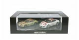 Porsche 911 Record Car Monza 1967, Porsche 911 R (991) 2016 2 car Set 1:43 Minichamps 412066220 