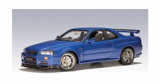 Nissan Skyline R34 GT-R 1999 Blue 1:18 AUTOart 77301